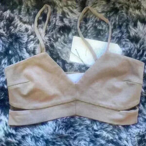 Okakie Women's Taupe Workhall Bralette New With Tags Size Small Spaghetti straps
